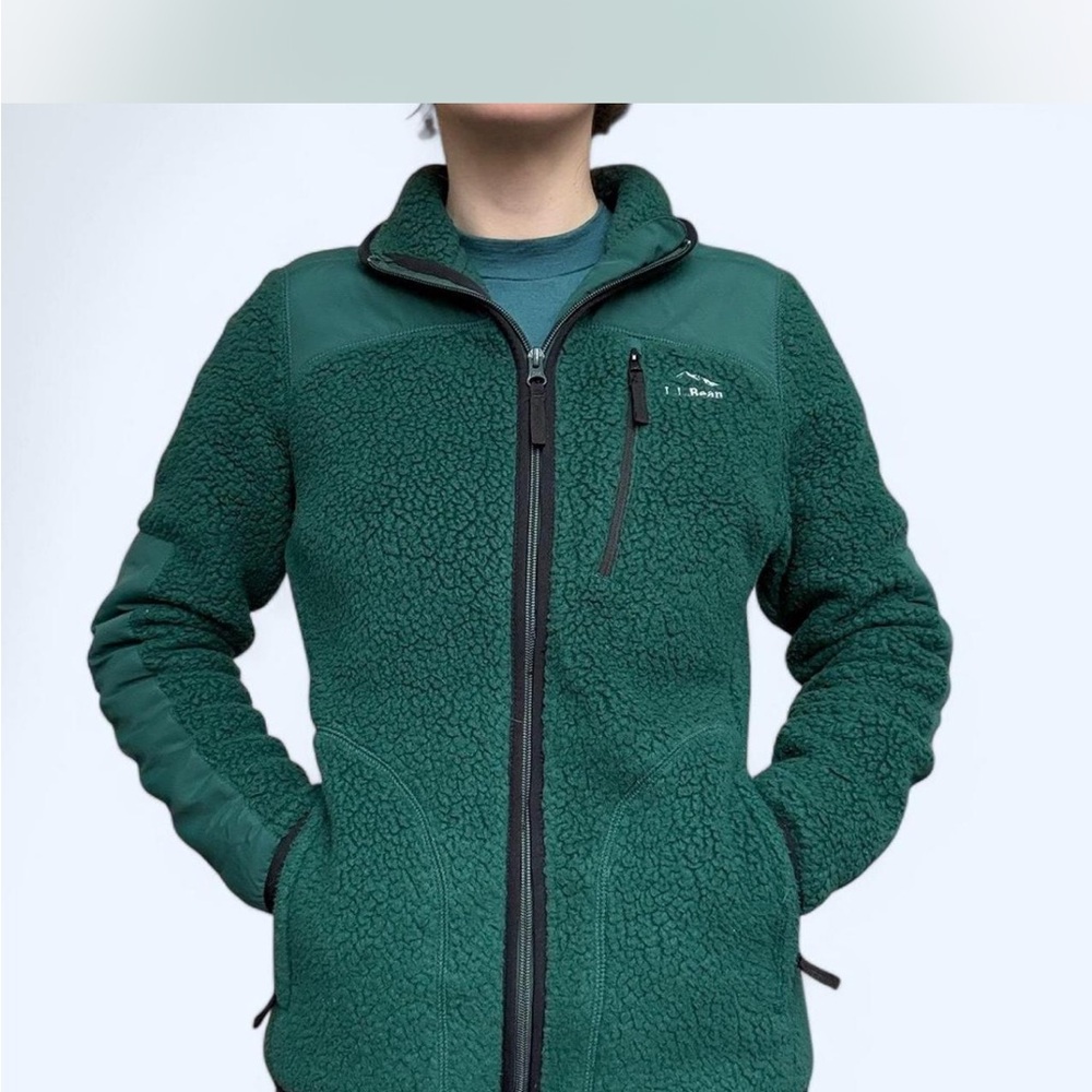 LL Bean Women's Green Fleece Jacket